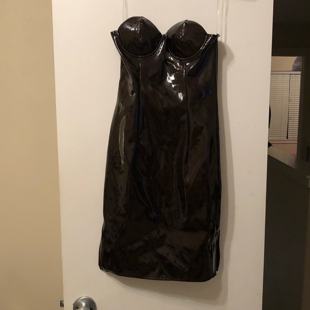 Brand new snake print latex dress